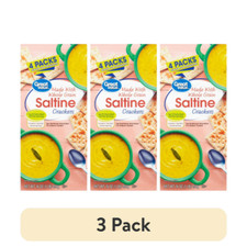  3 pack Great Value Whole Grain Saltine Crackers, 16 oz, 4 Count