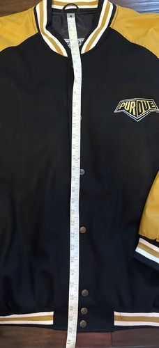 Purdue Boilermakers Varsity Jacket Steve & Barry’s Black Gold XXL - Picture 4 of 11