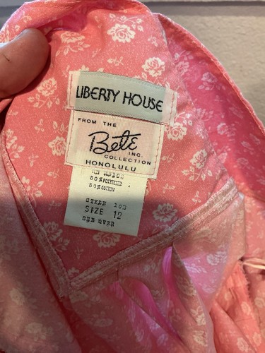 Vintage Deadstock Liberty House of Hawaii Bete IncCollection Pink 12 Lace Dress - Picture 3 of 3
