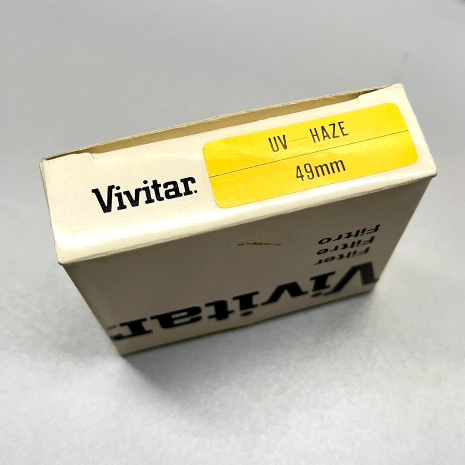7 Vivitar Hoya 49 & 55mm Camera Filters Haze Skylight Polarizing Red Blue Yellow - Image 3 of 4