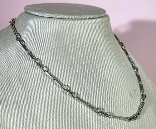 Vintage Italian Sterling Silver Mariner Link Chain 50cm 11.3g Italy - Bild 5 von 5