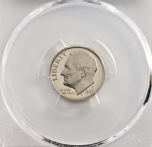 Moneda de diez centavos de prueba Roosevelt 1992-S - PCGS PR70DCAM - ¡Bonita moneda de primera calidad! 1144 - Imagen 2 de 6