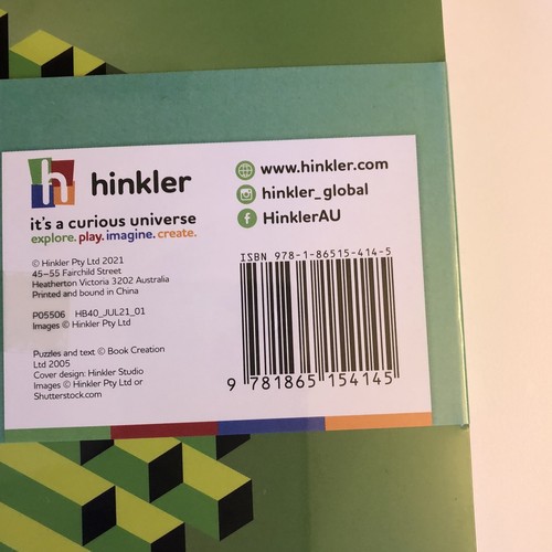 HINKLER MINDWORKS BRAIN TRAINING Right & Left Brain PUZZLES BOOKS NEW~SEALED - Picture 3 of 3