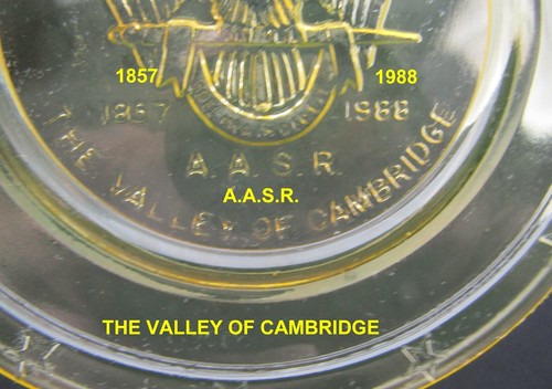 Boyd Glass Valley Of Cambridge Ohio Freemason A.A.S.R. Francis G Paul 33* Plate - Picture 4 of 8