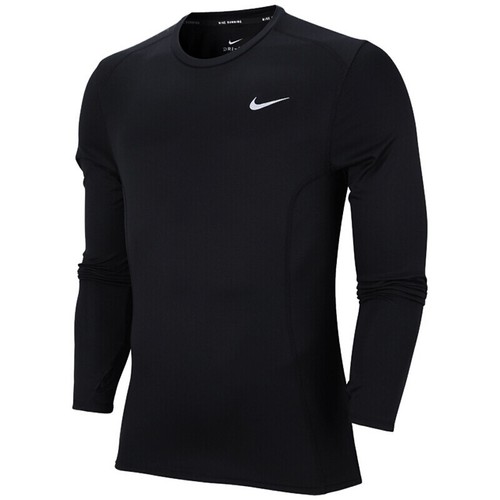 Nike Pro Men\u0026#039;s Dri-Fit Compression Long Sleeve Workout Tee T-Shirt -  Black | eBay