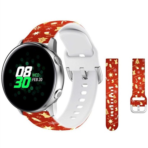 Strap For Samsung Galaxy Watch 6/4/classic/Active 2 20mm/22mm Silicone Christmas - Picture 5 of 12