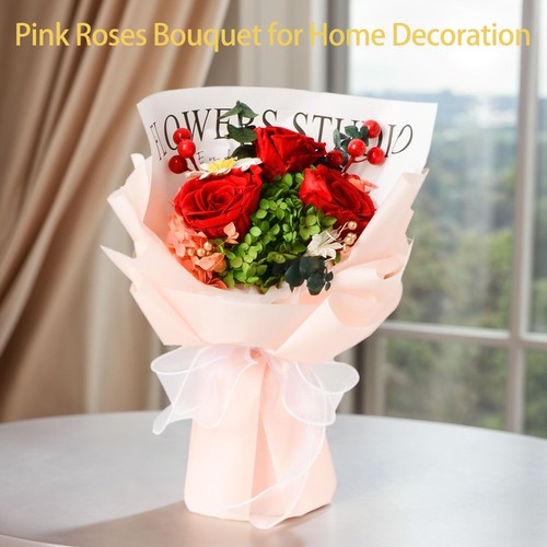 Preserved Flowers Bouquets Red Rose Flower for Delivery Real Flower Roses Sy... - Picture 6 of 8