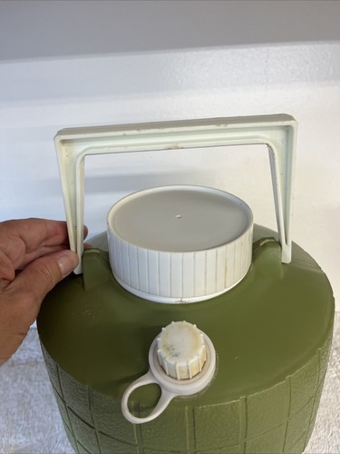 Vintage Olive Green Thermos Gallon Jug/ Cooler - Picture 2 of 15