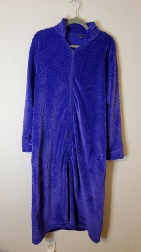 Bata para mujer Just Love mediana púrpura tumbona bolsillos largos acogedora comodidad - Imagen 1 de 5