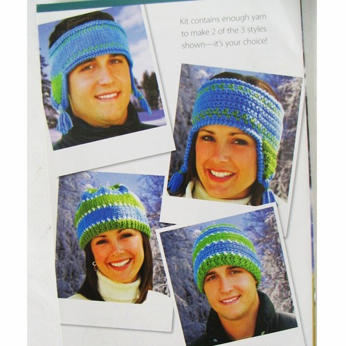 Sombreros de gancho y aguja, ganchillo y tejido libro de instrucciones gorro diadema sombrero a rayas - Imagen 3 de 5