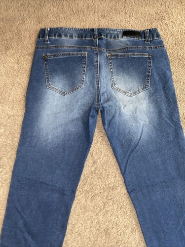 Jeans skinny donna Celebrity rosa basso sbiadito lavaggio scuro taglia 9 corto - Foto 11 di 14