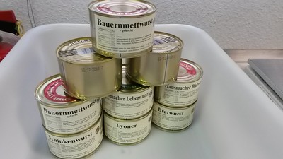 9 X Wurst in Dosen je 400g = 100g € 1,10 DLG prämierte TOP Qualität