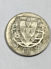 Portugal 2.50 ESCUDO 1943 Silver (8-19)