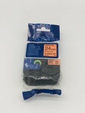 Label Tape Cassette TZ-TZe Black on Flu Orange Tape 24mm...8