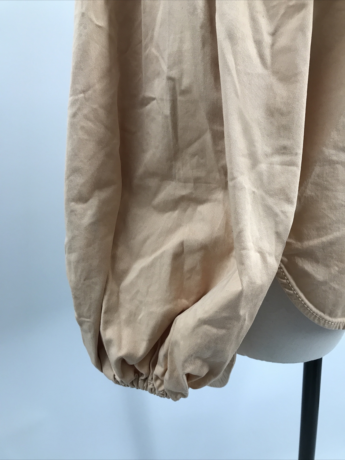 Ganni Brown Long Sleeve V-Neck Cotton Poplin Wra… - image 5
