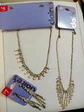 Claire's lot Ladies Jewelry Necklaces Earrings Wedding Prom EUC
