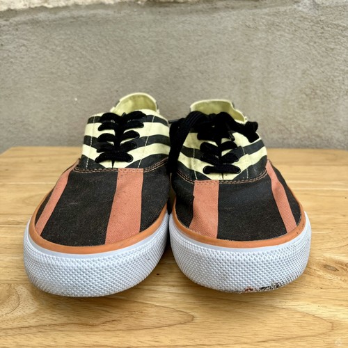 Sperry Canvas Striped Black/Orange/Yellow Canvas Sneakers Men’s Size 12 - Picture 4 of 9