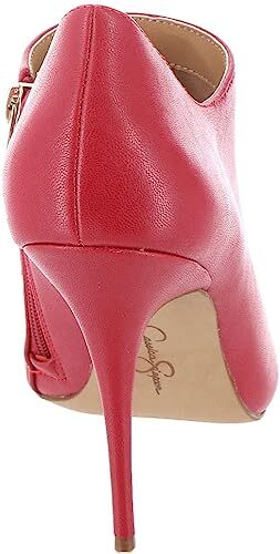 Jessica Simpson Pumps Womens Carolie Red Leather High Heeled Stiletto Booties - Picture 6 of 6