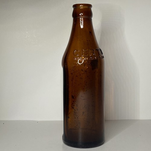 Vintage Certo Amber Embossed Glass Bottle with Measuring Line Empty Bottlr - Picture 19 of 24