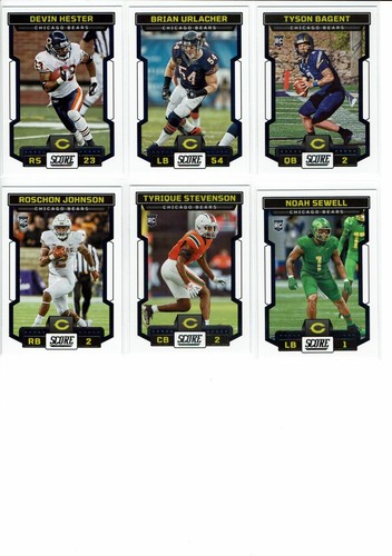 Juego de tarjetas base de los Chicago Bears de fútbol americano con puntuación 2023 (15) ++++ - Imagen 3 de 3