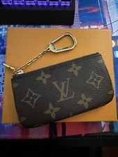 Authentic Louis Vuitton Monogram  Leather Coin Key Pouch