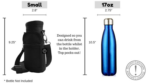 Blue Galaxy Water Bottle Holder Carrier Sling Shoulder Strap Pocket Neoprene NEW - Picture 11 of 13
