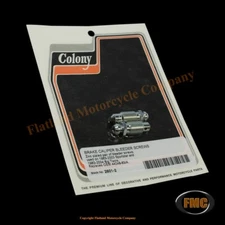 Colony 2601-2, Brake Caliper Bleeder Screws, 83-03 XL, 83-04 Big Twins, Zinc