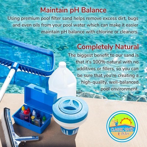 Swimming Pool Filter Sand 20lbs Silica Above Inground Pools Clump Resistant New - Picture 7 of 10