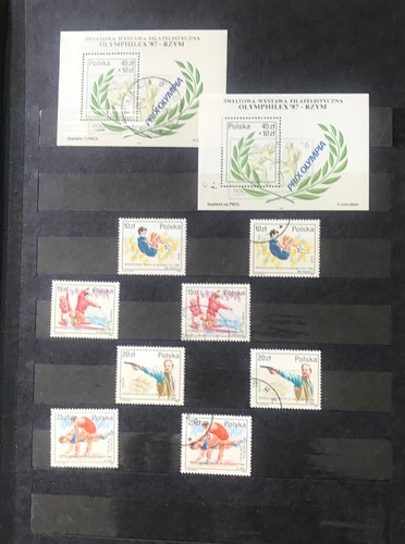 POLAND - 359 STAMPS, 10 SOUVENIR SHEETS 1985-1990 IN NICE 32-PAGE STOCK BOOK - Picture 5 of 8