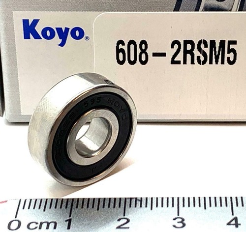 KOYO 608 2RS Single Row Radial Bearing (SKF, NTN, FAG 2RSR,NSK VV) 608 RS - Picture 2 of 2
