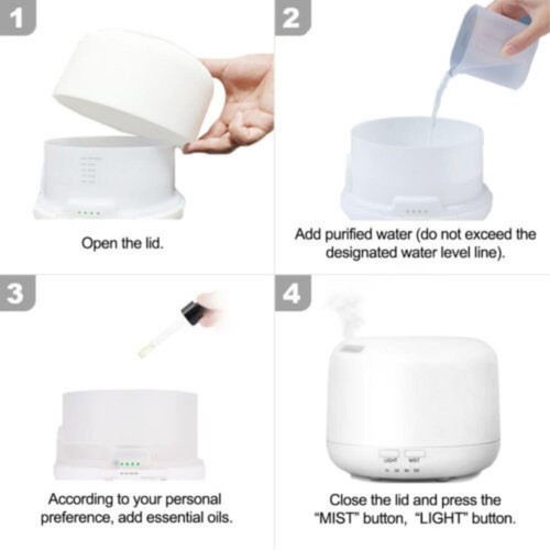 Mini humidificador de niebla aroma húmedo difusor de aceite esencial coche USB humidificador de aire - Imagen 10 de 12