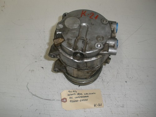 90-91-92-93 COMPRESOR DE AIRE ACONDICIONADO CALSONICO INFINITI Q45 #93600-64U01 (K-21) - Imagen 3 de 3