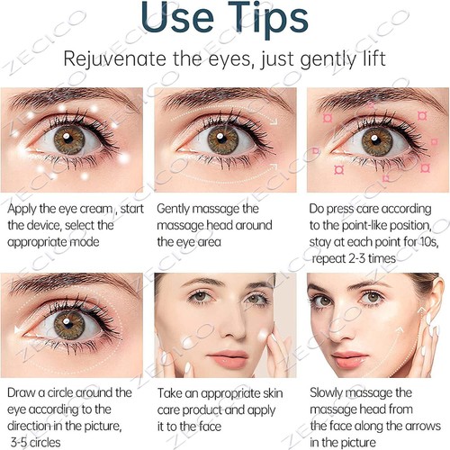 Persönlicher Augenstab Massagegerät Augen Gesicht Körper Massagegerät Gesichtsvibrierend für Frauen - Bild 5 von 12