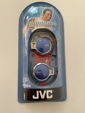 JVC HA-E130-B Bandless Ear Hook Stereo Headphones For Portable Audio NEW SEALED