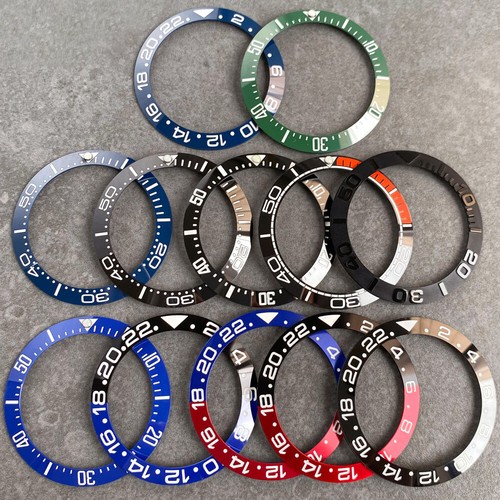 39.8mm Black Blue Green RED Ceramic Bezel Insert For 43mm SEA Yatch Mens Watch - Picture 1 of 17