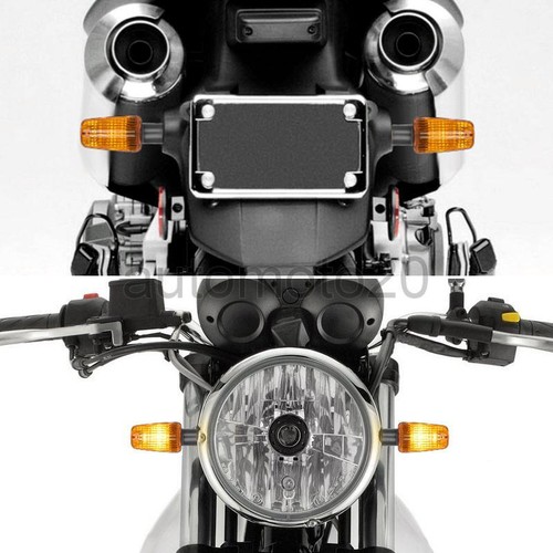 4PCS Motorcycle Turn Signals Blinker Light Black Amber For Yamaha Kawasaki Honda - Picture 9 of 9