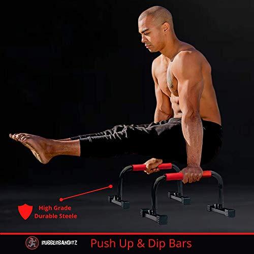 Parallettes Bars for Push Ups & Dip | Lightweight, Heavy Duty Non-Slip - Picture 4 of 7