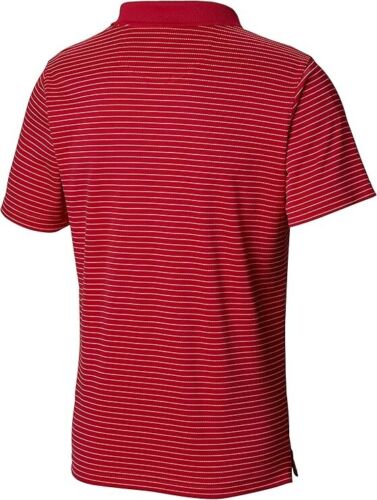 Columbia Uomo Utilizer Polo a Righe III, Rosso Montagna - Foto 2 di 2