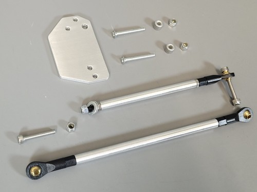 Aluminum Steering Lock Linkage Rod Mount Plate Tamiya 1/10 Bullhead Clodbuster - Picture 10 of 11
