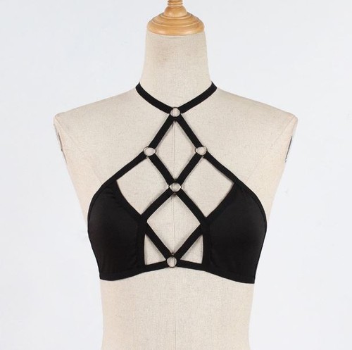 Sexy Mujeres Vendaje Encaje Bralette Bustier Top Corto Transparente Sin Acolchado Sujetador - Imagen 28 de 47