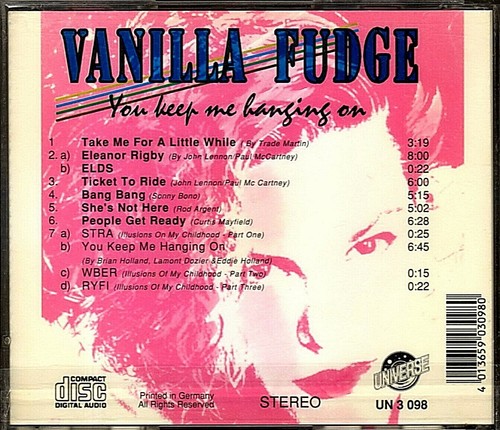 VANILLA FUDGE - You Keep Me Hanging On CD Raro NUOVO - Bild 2 von 2