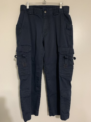 5.11 Tactical Pants Mens 32x32 (actual 31x24.5) Navy Cargo Uniform EUC - Picture 4 of 7
