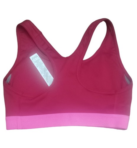 Nike Dri Fit Damen Sport BH Sport Crop Top. Gr. XS Dunkelrot/Schreib Gebraucht - Bild 2 von 6
