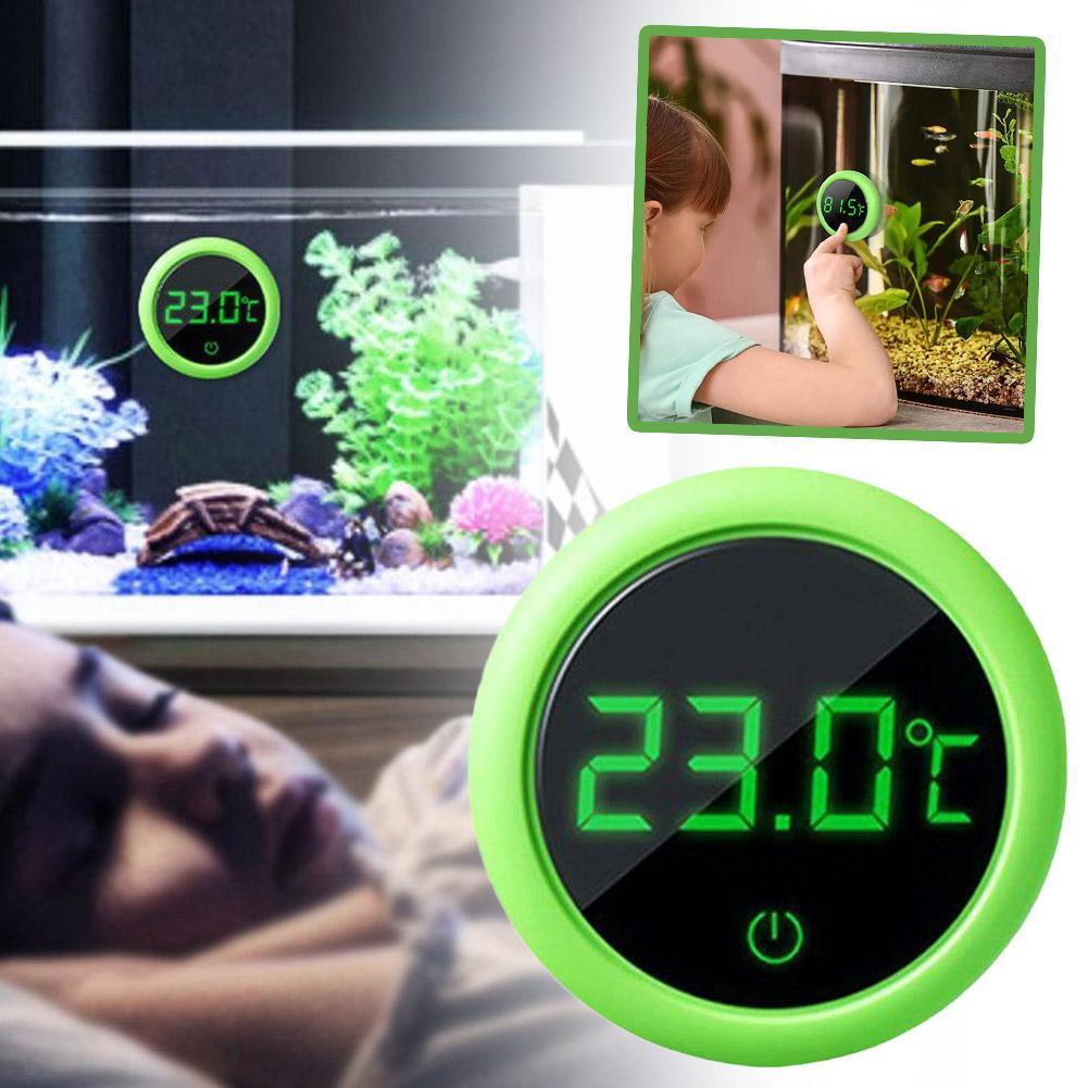 Aquarium Thermometer Wiederaufladbar Digital LED Anzeige HD Tank