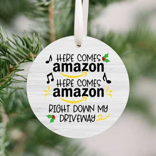 Here Comes Amazon Funny Christmas Ornament | eBay Here Comes Amazon Funny Christmas Ornament | eBay