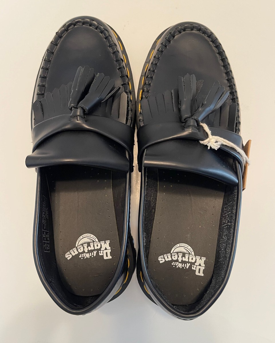 DR. MARTENS ADRIAN QUAD TASSEL PLATFORM LOAFER WOMENS BLACK