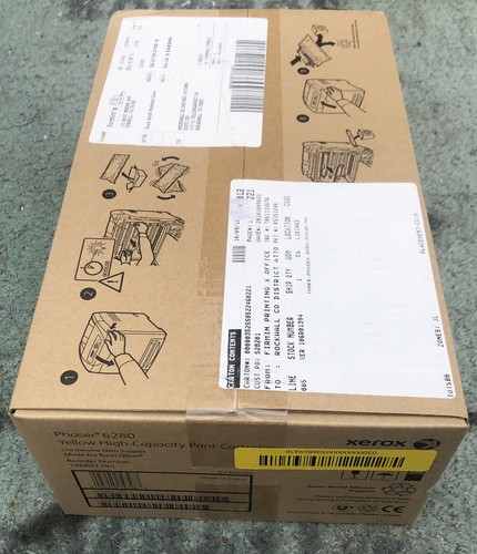 Xerox Genuine 106R01394 Yellow High Yield Toner Cartridge, for Phaser 6280 - NEW - Picture 5 of 8