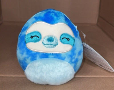Squishmallow 5  EMMI Tie Dye Sloth Fluffy Tummy Plush new