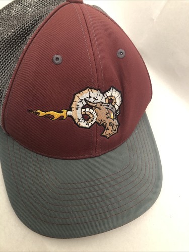 Pacific Headwear Herowear Ram w/ Flames Hat Cap Pro Model 404M S/M 6 7/8-7 3/8