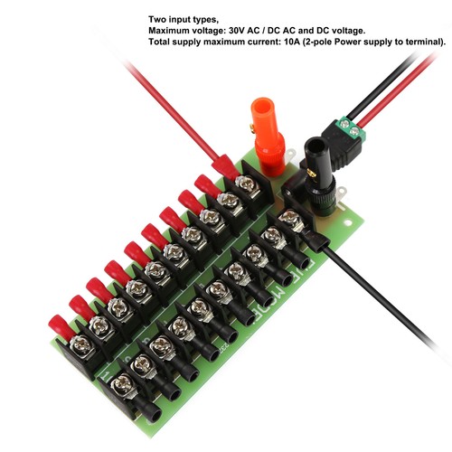 1X Power Distribution Board 3 Inputs 10 pairs Outputs DC AC Power Controller - Picture 5 of 7
